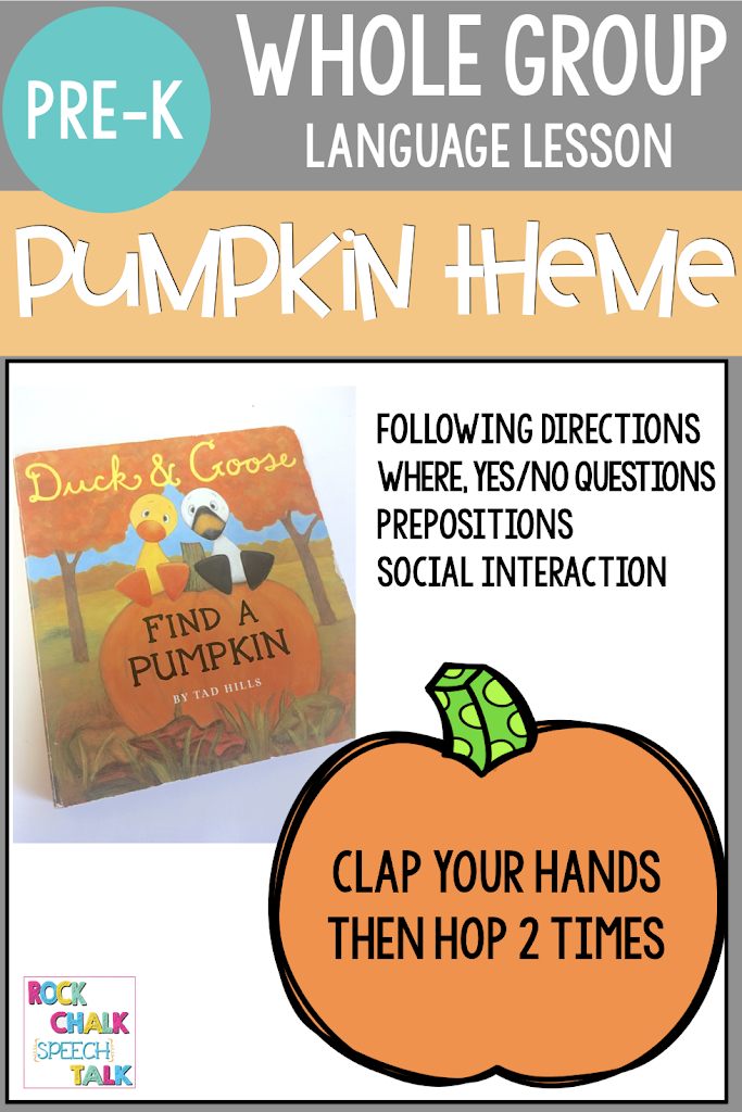 Preschool Circle Time Language Groups: PUMPKINS